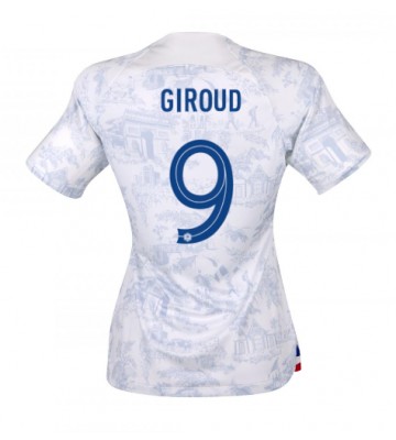Maillot de foot France Olivier Giroud #9 Extérieur Femmes Monde 2022 Manches Courte